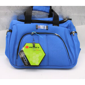 Delsey Blue Carry-On Weekender Travel Duffle Overnight Bag Shoulder Strap